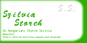 szilvia storch business card